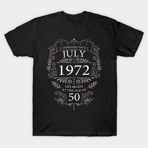 July 1972 birthday saying T-Shirt by HBfunshirts